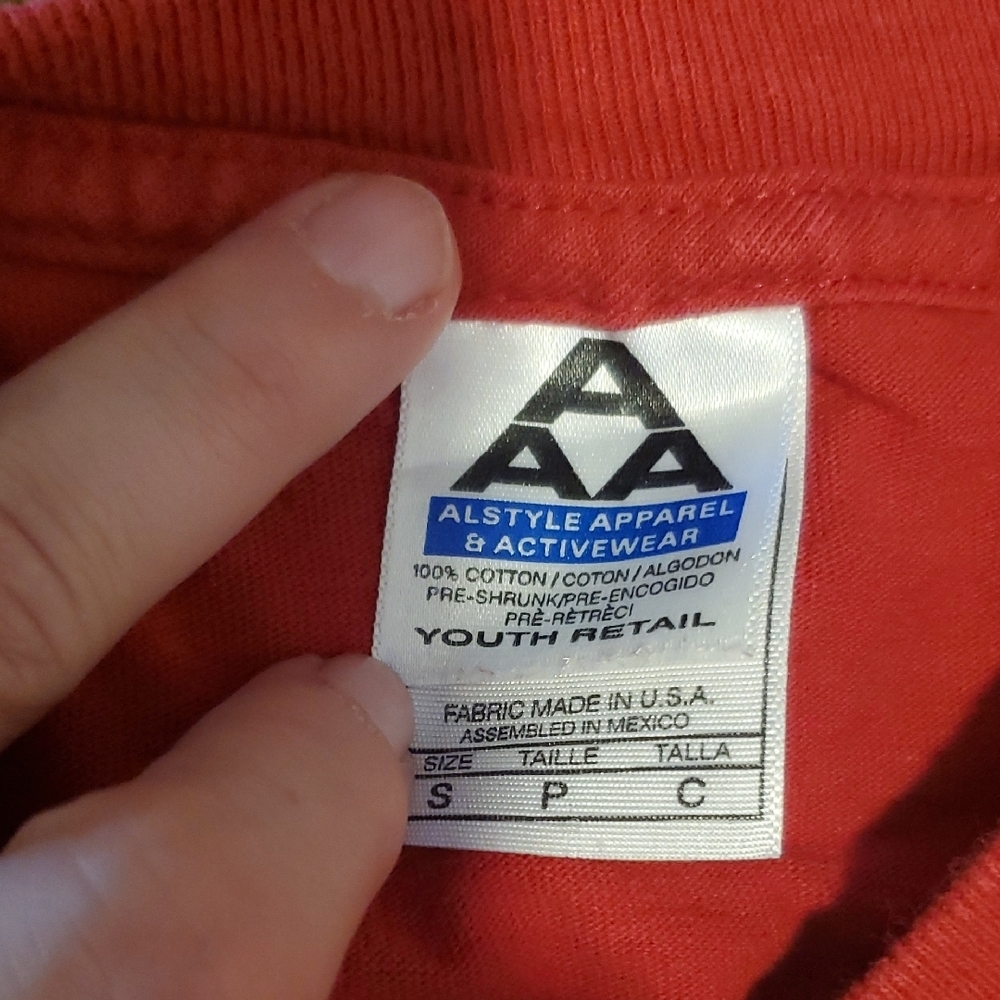 Stylish Red Long Sleeve Kids Tee - Picture 2 of 4